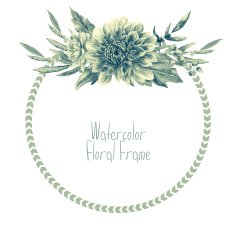Vintage greeting card with dahlia N2