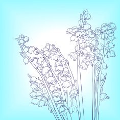 floral card with blossoms N5
