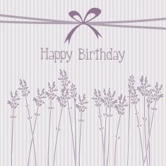 Romantic lavender birthday card invitation vector N2