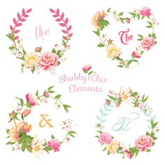 Flower Banners and Tags - for your design scrapbook N5