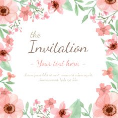 Flower Invitation card N62