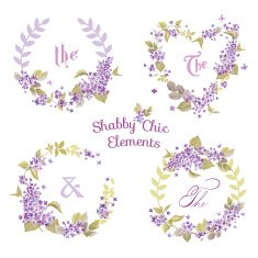 Flower Banners and Tags - for your design scrapbook N6