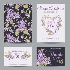 Invitation or Greeting Card Set - for Wedding Baby Shower N6