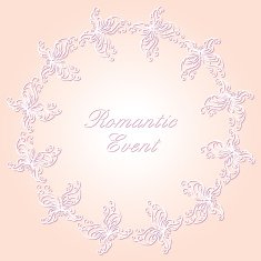 Round lacy ornament with butterflies