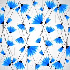 Abstract nature background Blue cornflowers N13