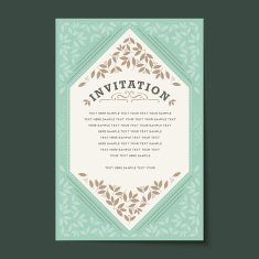 Invitation card design for wedding or announcements N3