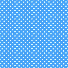 Seamless polka hearts blue pattern