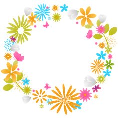 beautiful flower frame isolated on white