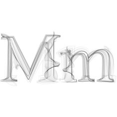 Black Smoke font Letter M