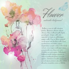 Flower Watercolor Background N13