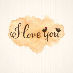 I Love You Watercolor