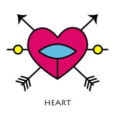 Red heart with arrows N2