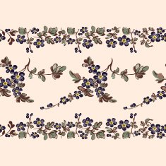 Seamless border floral pattern