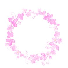 Hand painted Watercolor flowers wreath N4