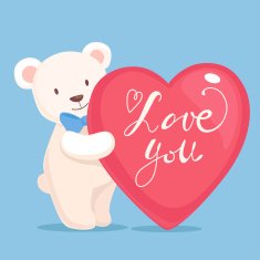 Teddy bear with big heart N2
