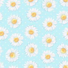 Floral seamless pattern with daisies N3