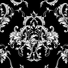 Seamless vector background Baroque pattern N3