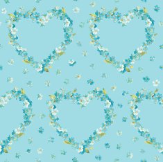 Spring Flowers Heart Background N2