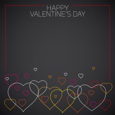 Happy Valentines Day vector greeting card N4