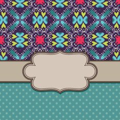 Vintage vector flower frame N76