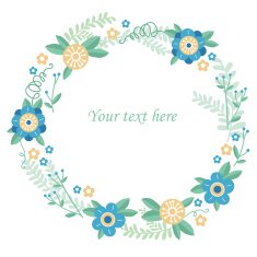 Vintage vector flower frame N77