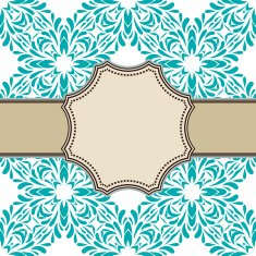 Vintage vector flower frame N78
