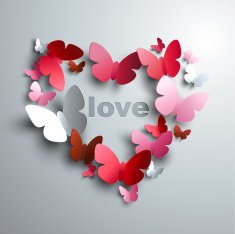 Valentine's Heart of butterflies - concept love