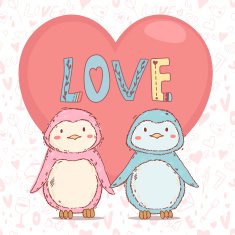 Penguins together in love N2