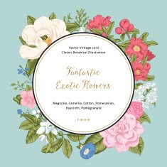 Wreath with exotic flowers