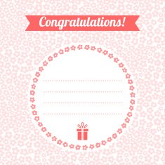 Greeting flower background card with space for text