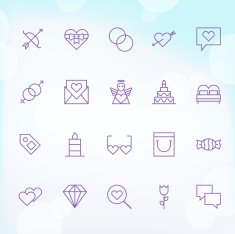 20 Trendy Thin Icons for Valentines Day 2