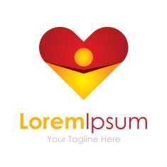 Share love man hugging heart concept elements icon logo