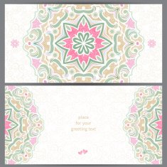Vintage ornate cards in Eastern style N28