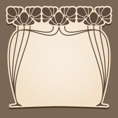 Vector art nouveau frame N5