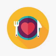 Valentine's Day flat icon with long shadow eps10 N20