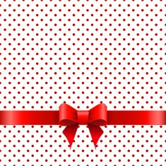 Background with red bow N6