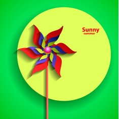 paper composition sunny summer