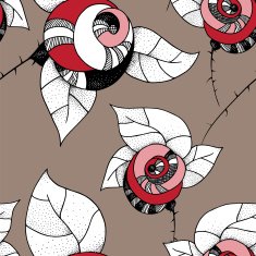 Graphic roses N14