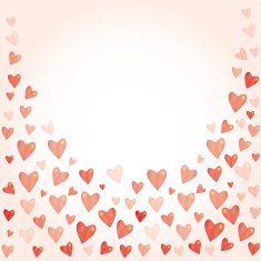 Red heart on white background wedding Valentine's Day celebration concept
