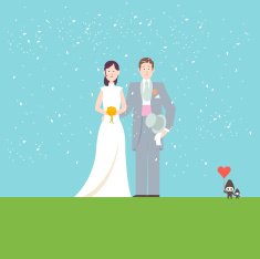 Married couple (vector & 300dpi jpg)