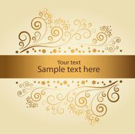 floral golden vintage frame