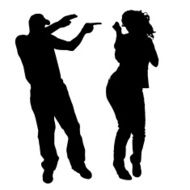 Vector Silhouette Of People N409