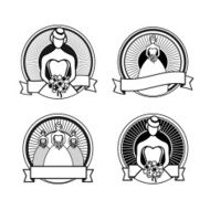 Black and white wedding stamps N4
