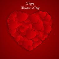 Happy Valentines Day card with heart Vector illustration N66