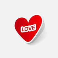 paper sticker Valentine&#039;s day Heart N17