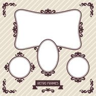 Vintage background photo frames with decorative ornament