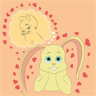 funny bunny dreams of love N3