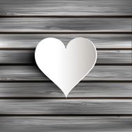Abstract heart on wooden background N7