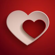Red and white hearts Valentine&#039;s day background N2