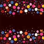 flowers and hearts background